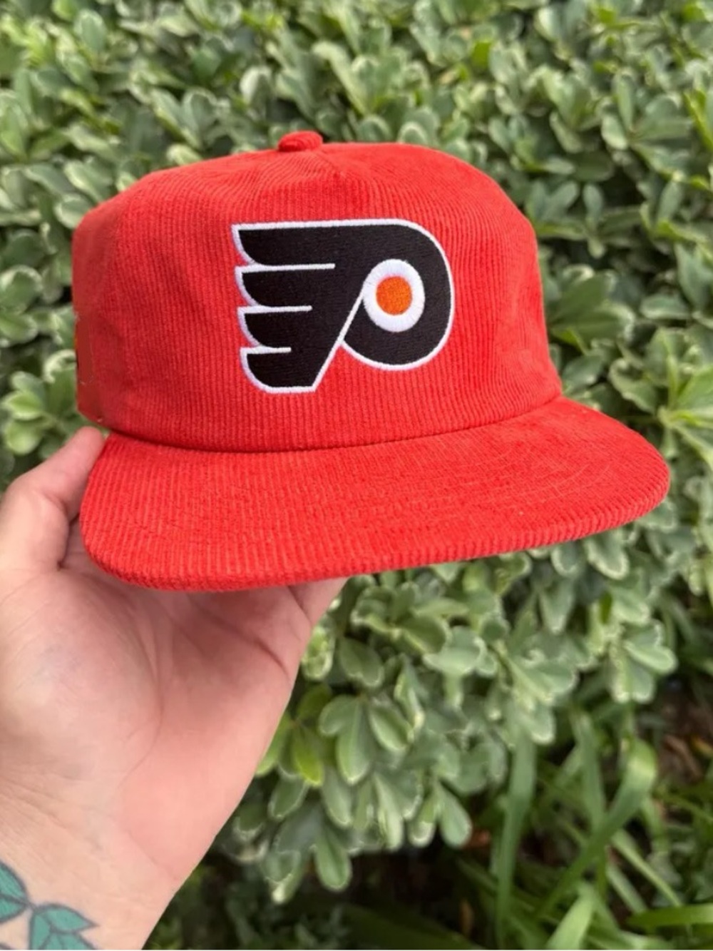 Philadelphia Flyers Embroidered Logo Corduroy SnapBack